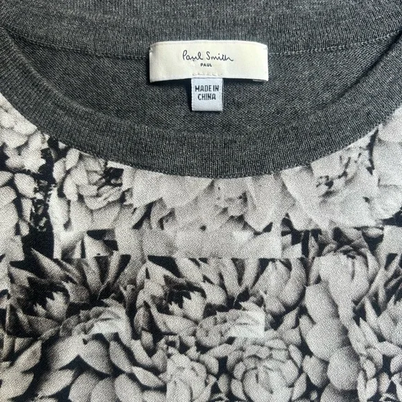 Paul Smith floral geometric print dress | small | black, white & grey - Picture 2 of 6
